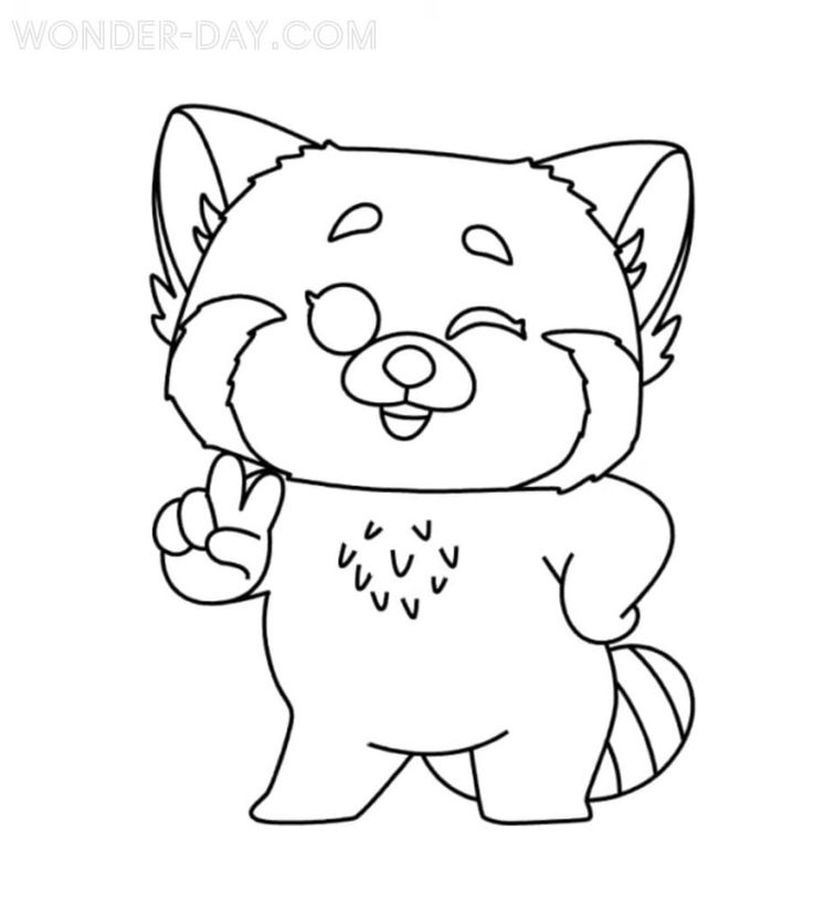 Dibujos de turning red para colorear wonder