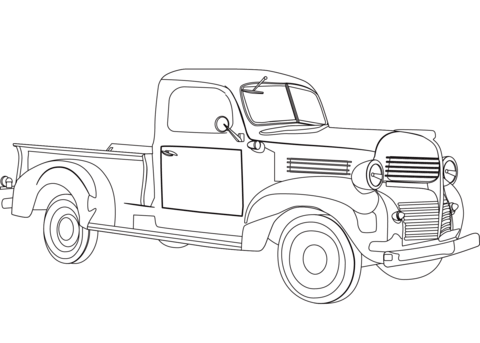 Dibujo de camioneta de ãpoca para colorear dibujos para colorear imprimir gratis