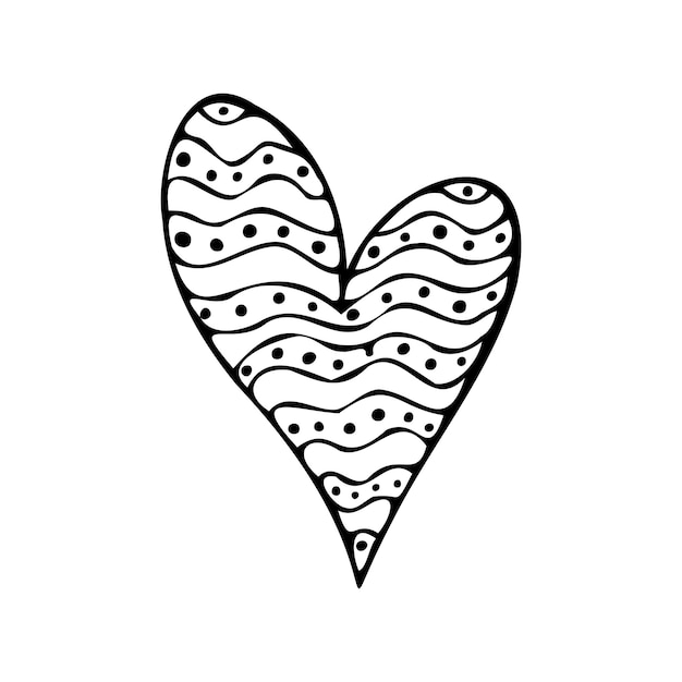 Vector simple doodle corazãn ilustraciãn abstracta para diseão elemento para crear patron postal sublimacion decoraciãn dãa de san valentãn amor boda relaciãn vector premium