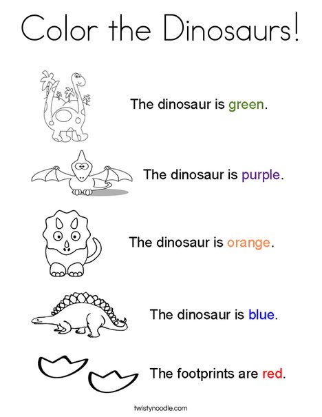 Color the dinosaurs coloring page