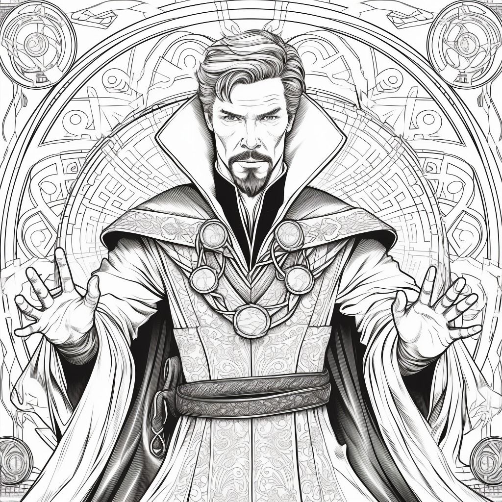 Marvel avenger doctor strange coloring image for kids hobbies toys books magazines childrens books on