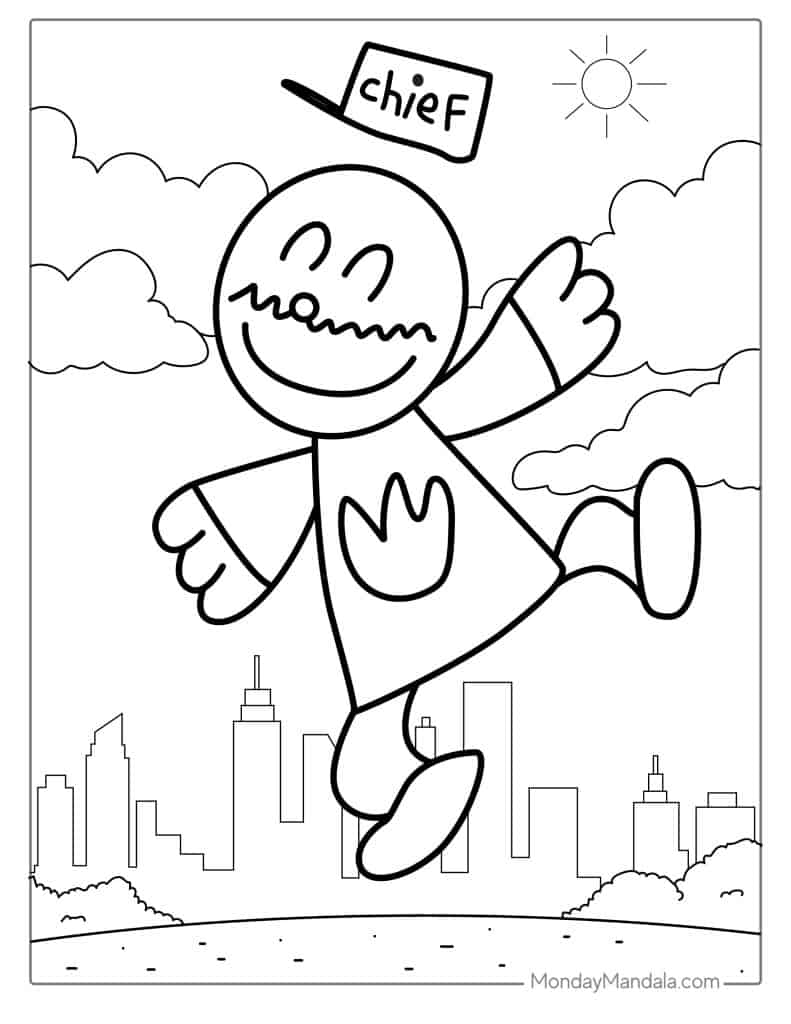 Dog man coloring pages free pdf printables