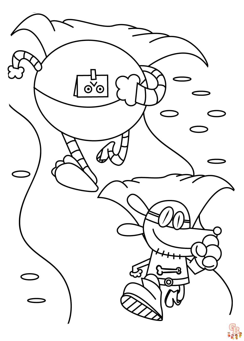 Dog man coloring pages