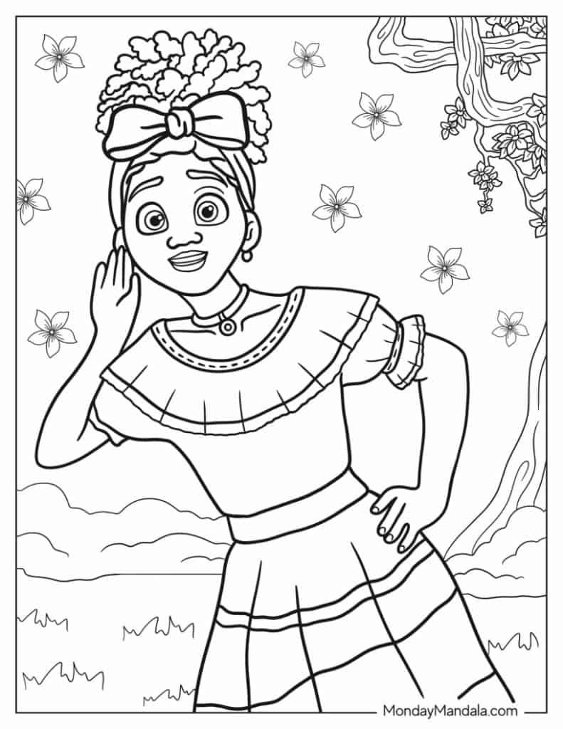 Encanto coloring pages free pdf printables