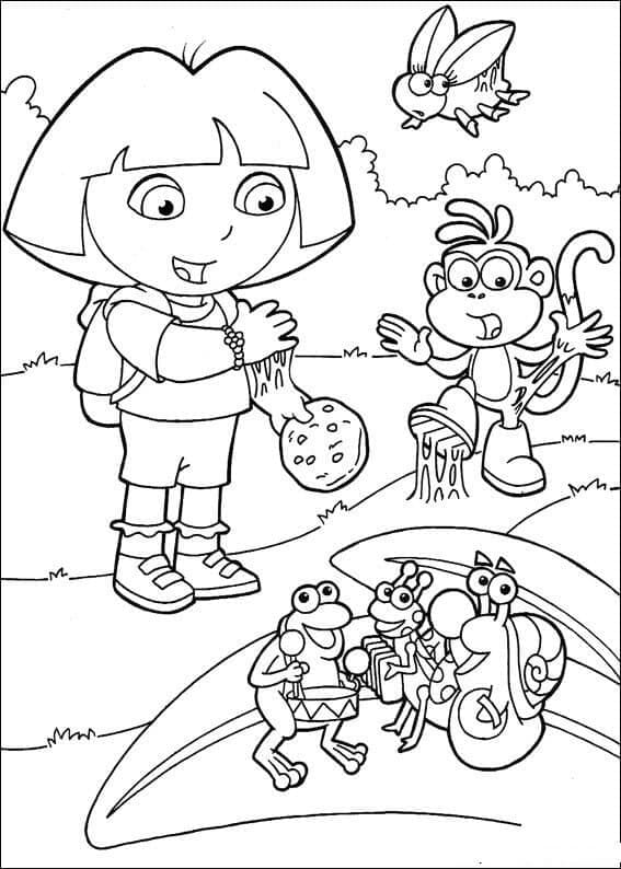 Dora the explorer free coloring page