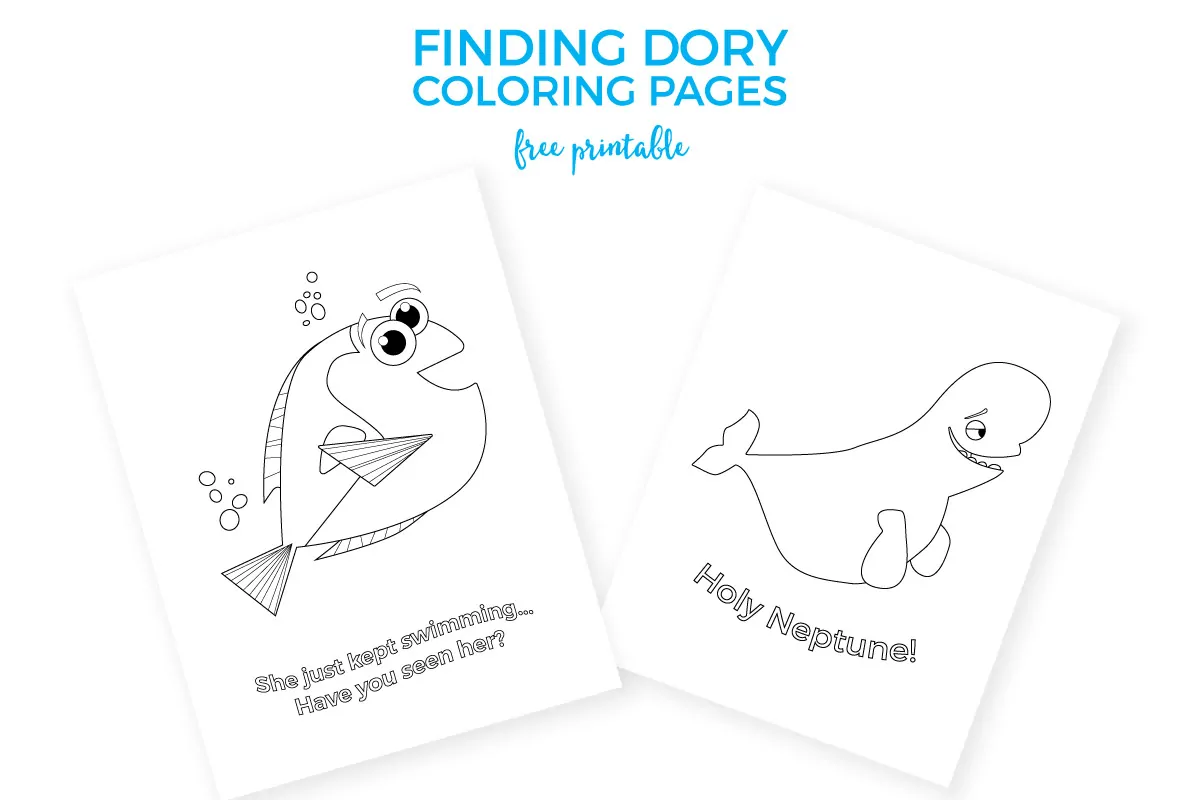 Finding dory coloring pages for kids
