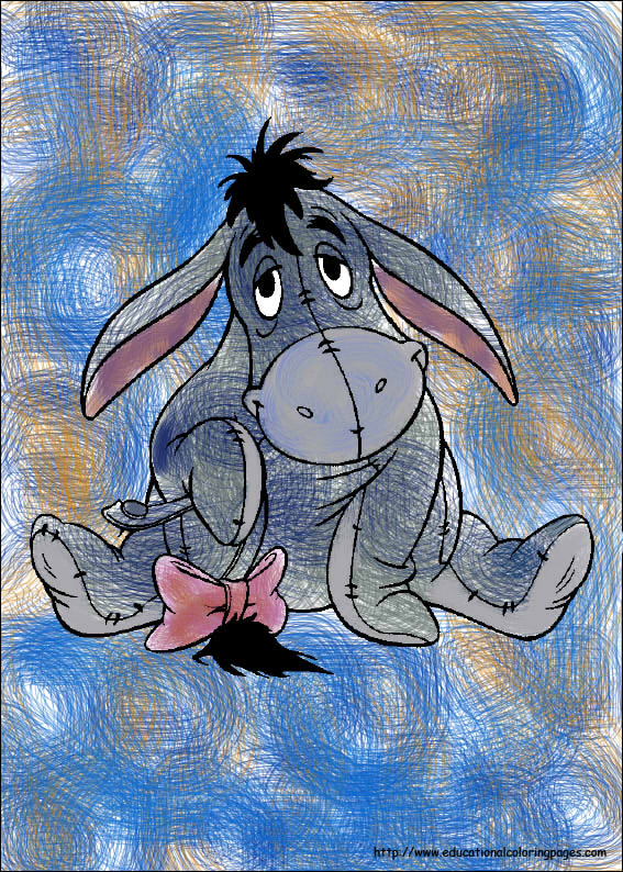 Eeyore coloring page contest by nikusz on