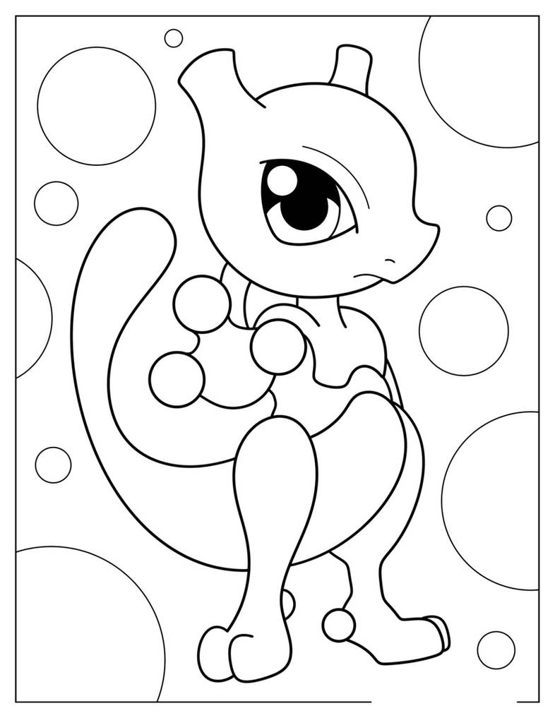Mewtwo coloring pages by coloringpageswk on