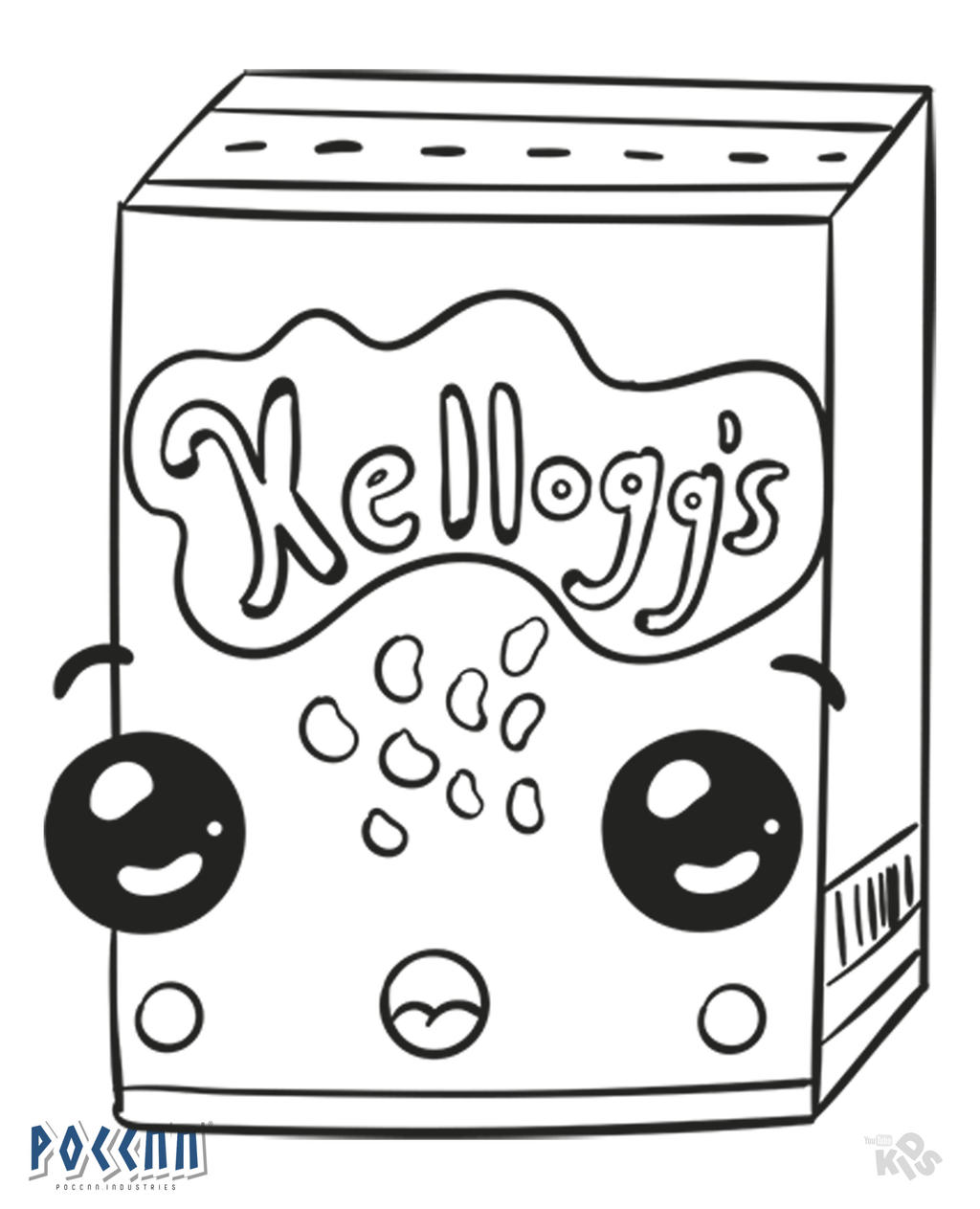 Cereal box kawaii to color lineart by poccnnindustries on