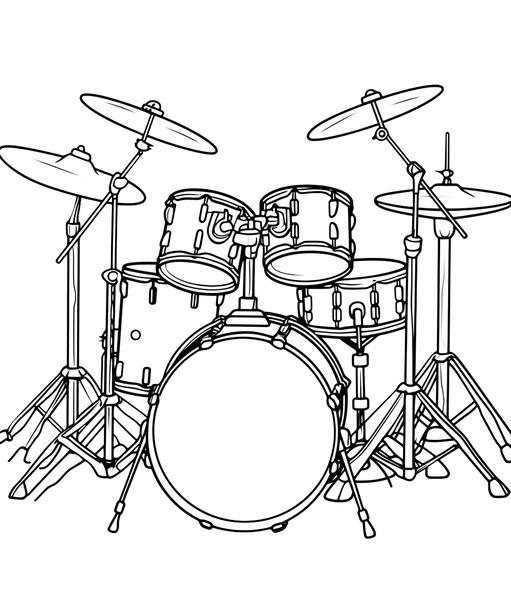 Free printable musical instruments coloring pages list