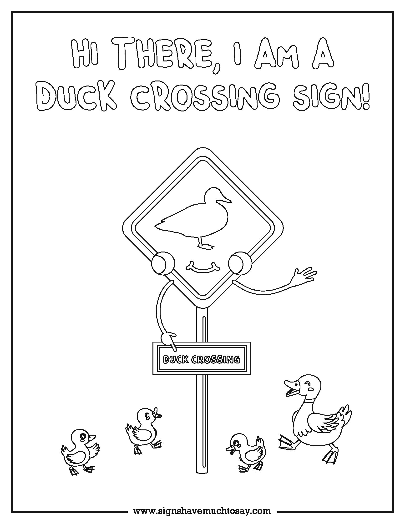 Coloring sheets â signs have much to say