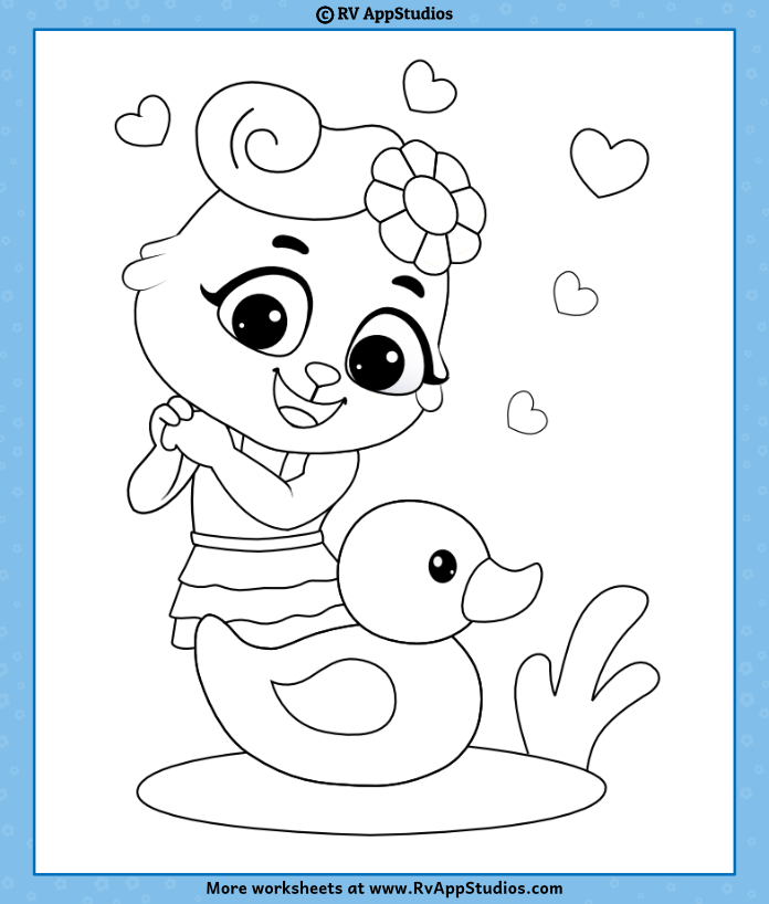 Duck coloring pages for kids