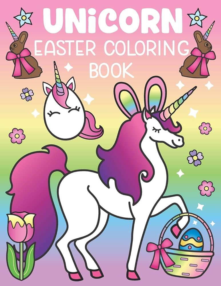 Unicorn easter coloring book a magical easter unicorn activity for all ages includes funny easter quotes and cute coloring pages spectrum nyx books
