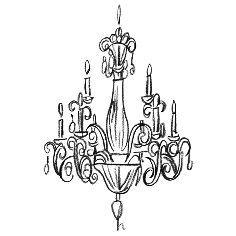 Canora grey graphic chandelier i on canvas by ethan harper painting