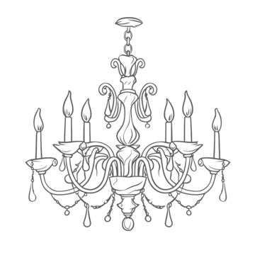Chandelier drawing png transparent images free download vector files