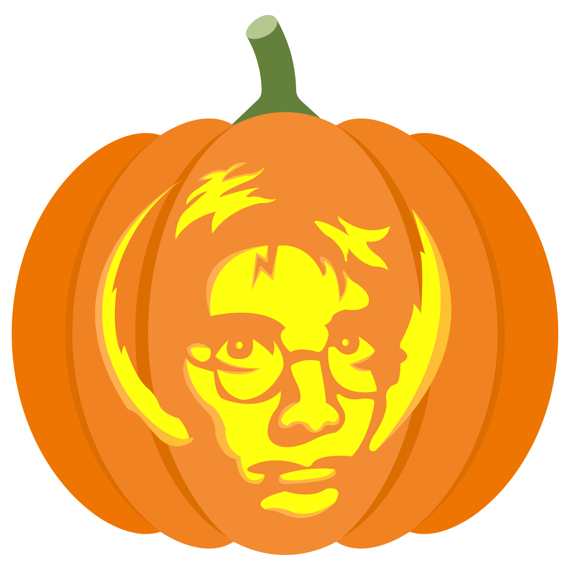 Harry potter portrait pumpkin stencil free printable papercraft templates