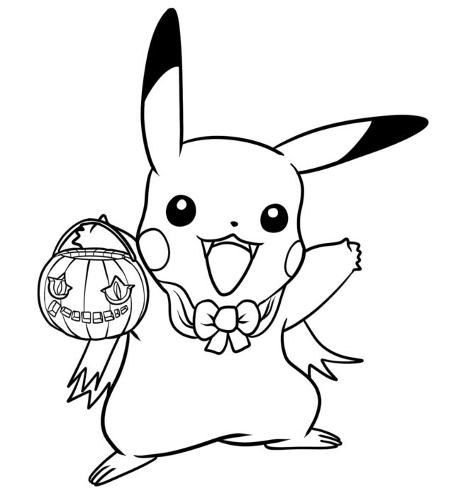 Pokemon halloween coloring pages printable for free download