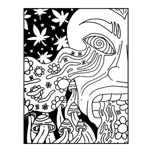 Stoner coloring book for adults cool stoner psychedelic colouring book with trippy hippie designs to color funny stoner gifts for smokers weed lovers men women busters epic