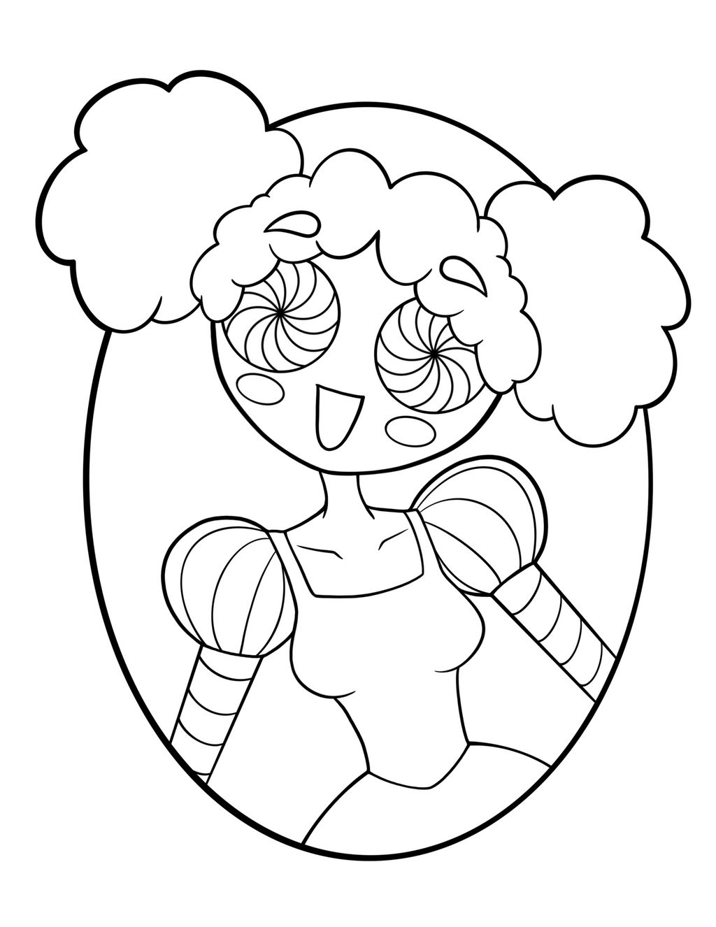 Candy girl coloring page by echoisweird on