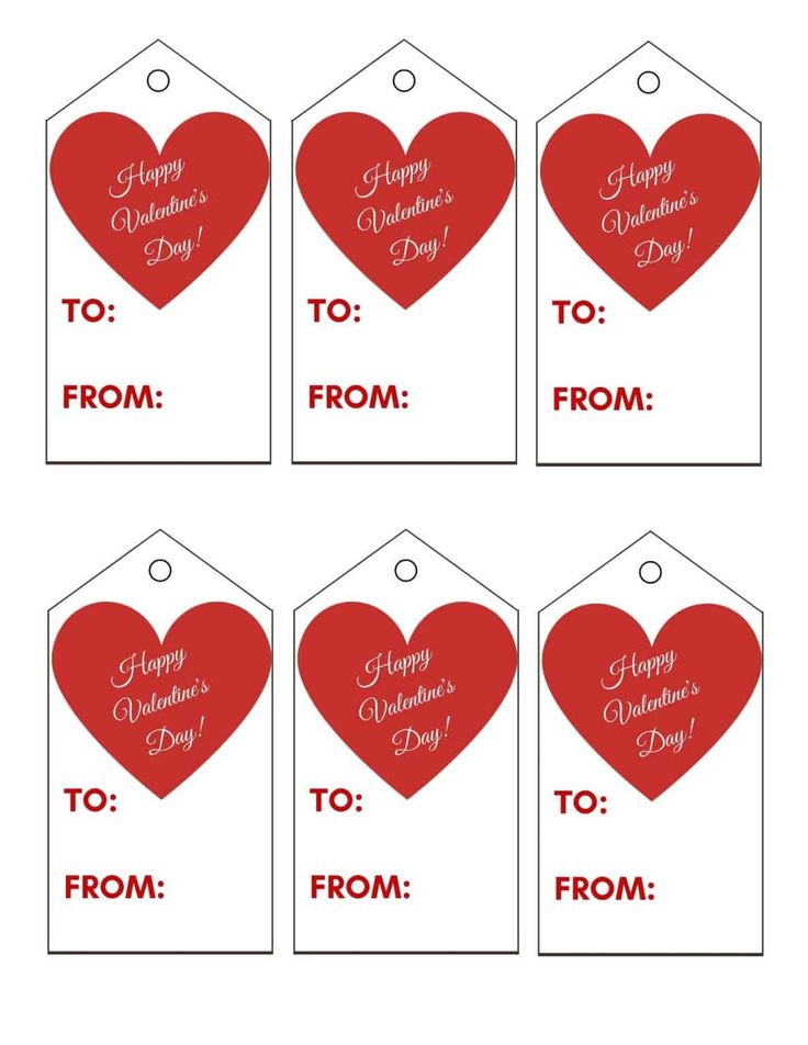 Free printable valentine tags