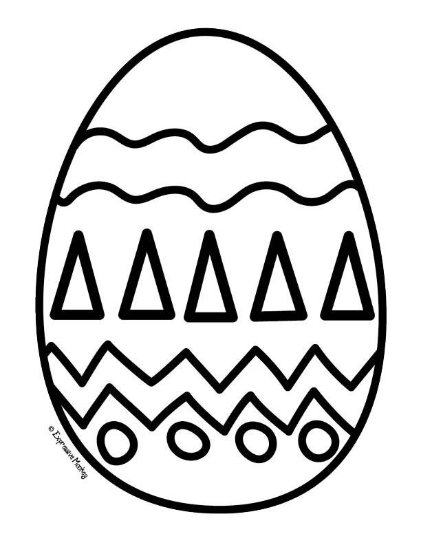 Easter egg coloring pages â expressive monkey