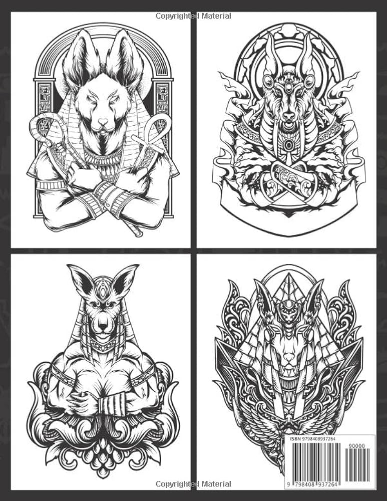 Anubis adult coloring book coloring pages for teens adults featuring anubis ancient egyptian gods drawing egyptian mythology coloring book for adult an amazing egyptian historic colouring book for adults for