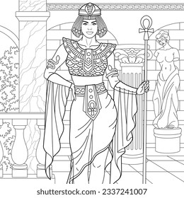 Thousand colouring book egyptian royalty