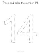Number coloring pages