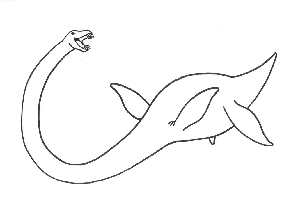 Elasmosaurus coloring by weirda