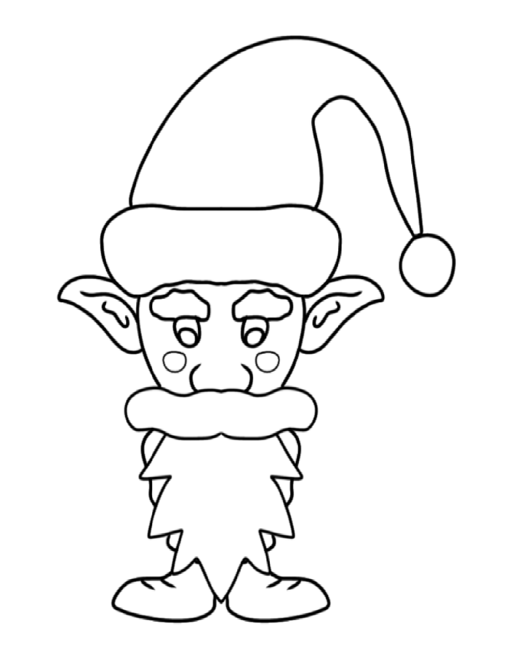 Download gnome elf coloring page royalty