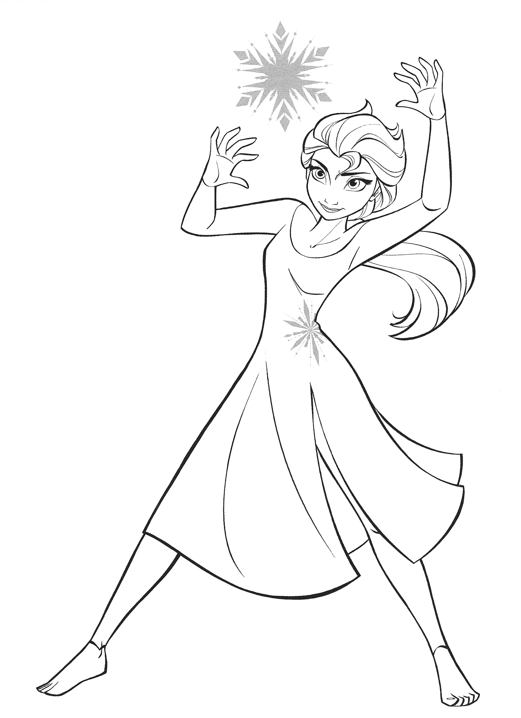 New frozen coloring pages with elsa
