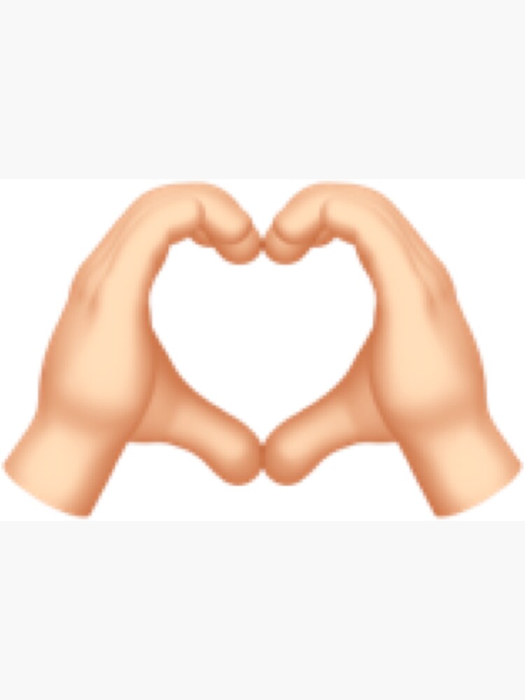 Hand heart emoji sticker and phone case magnet for sale by stickersrelate