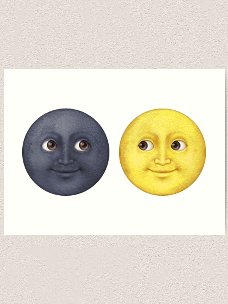 Staring newfull moon face emojis art print for sale by katies