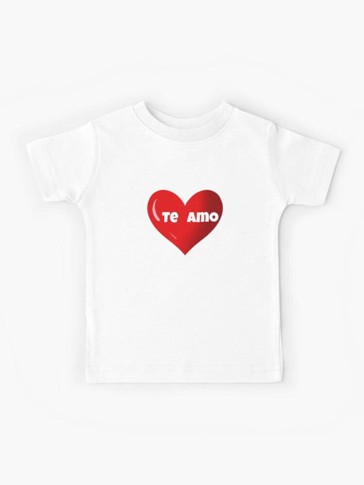 Te amo valentines heart shapelove design spanish kids t