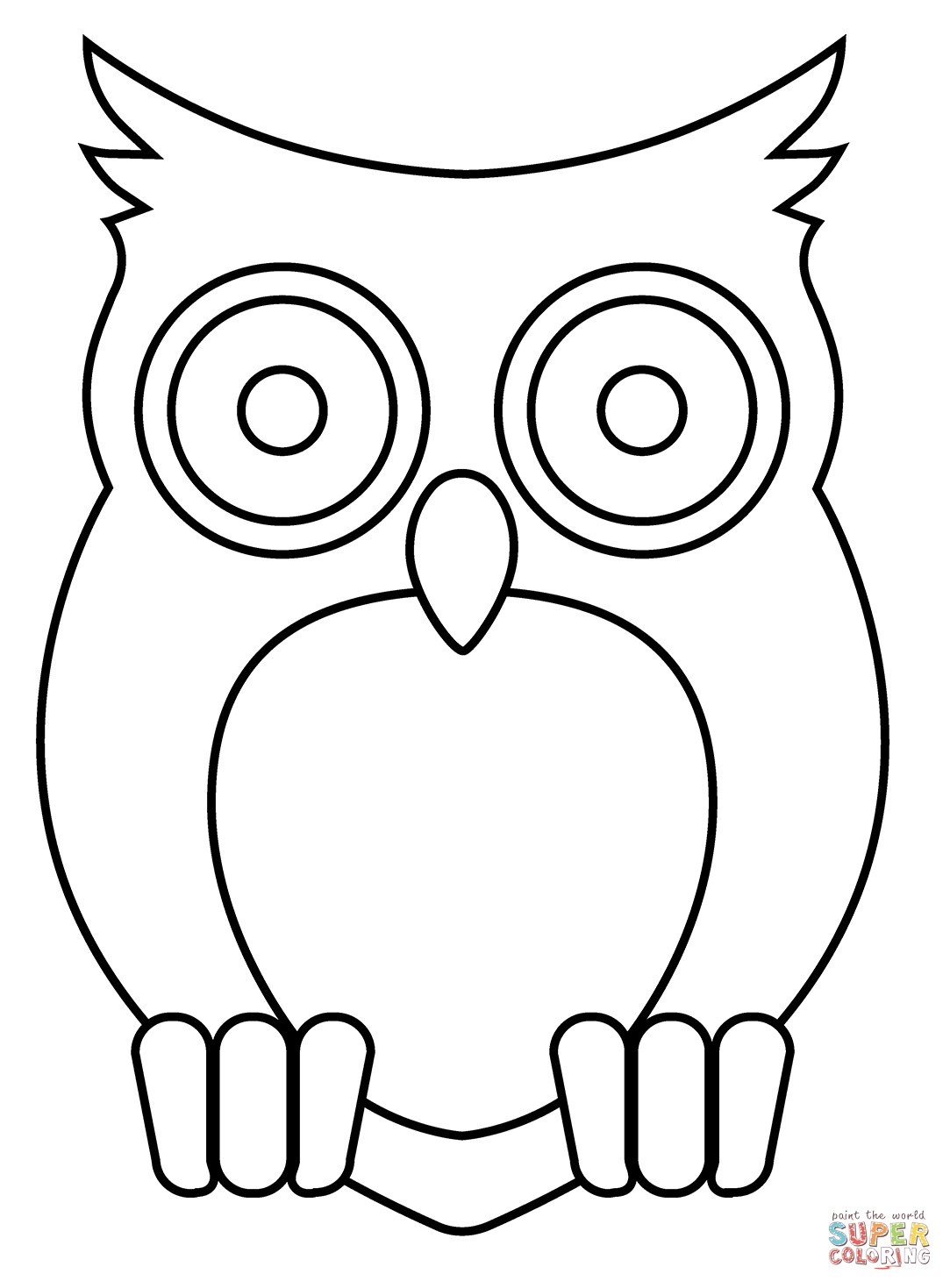 Owl emoji coloring page free printable coloring pages