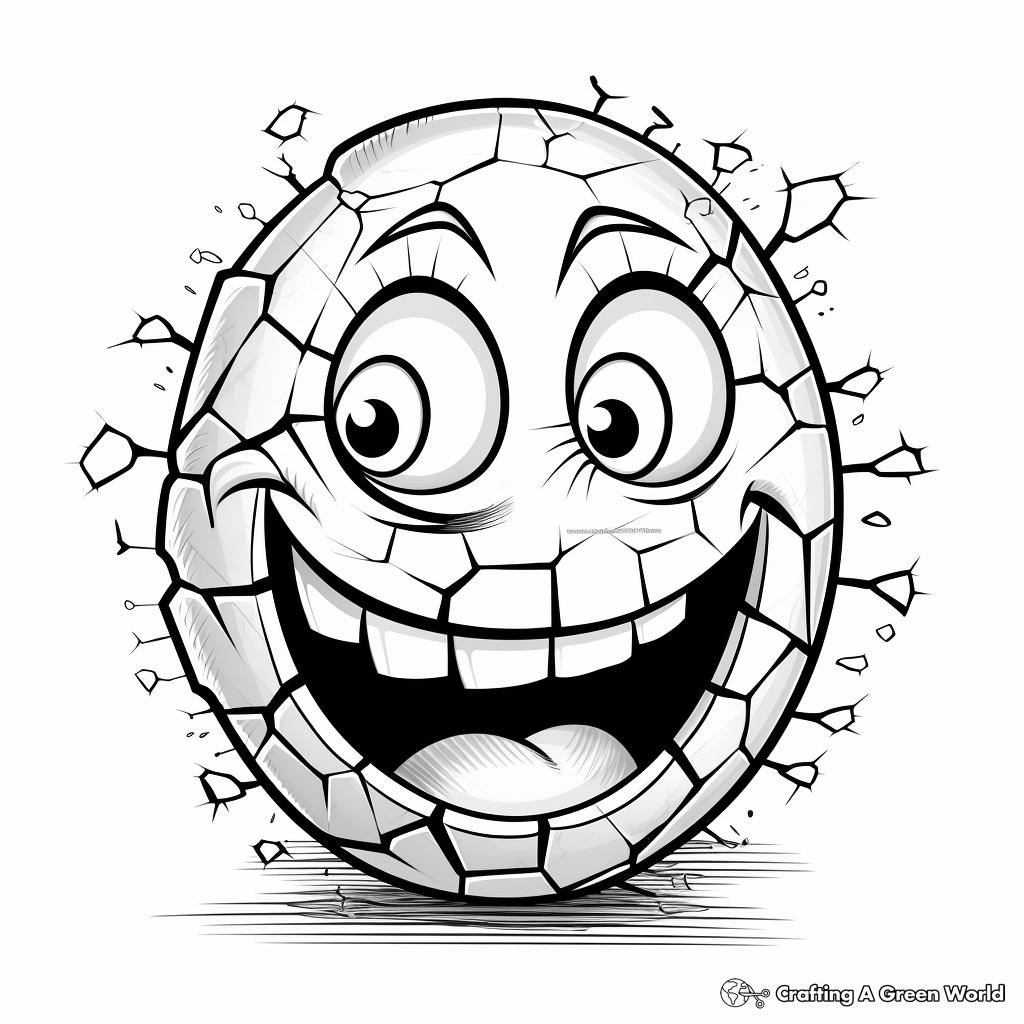 Cracked egg coloring pages