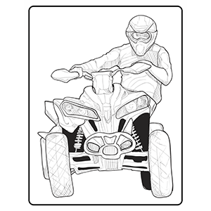 Motorcycle and atvs coloring book motocross dirt bikes quads and all terrain four wheelers