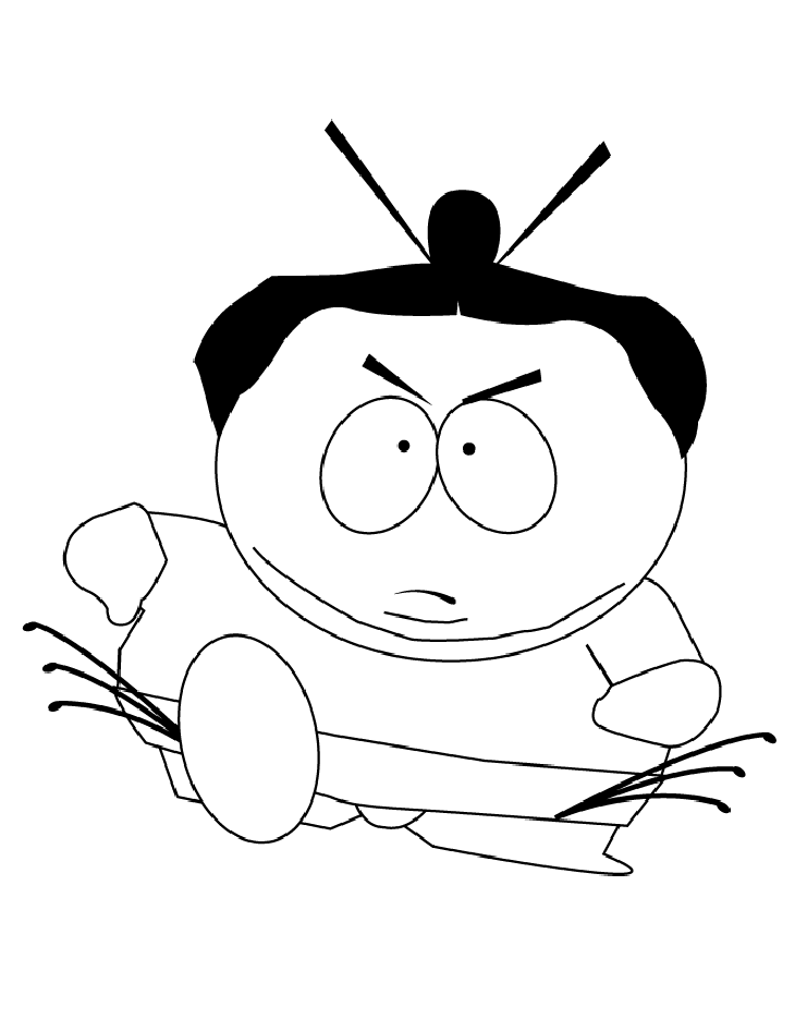 Free south park drawing to print and color