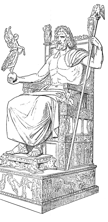 The statue of zeus great resource for all of greek history for kids zeus statue zeus statue