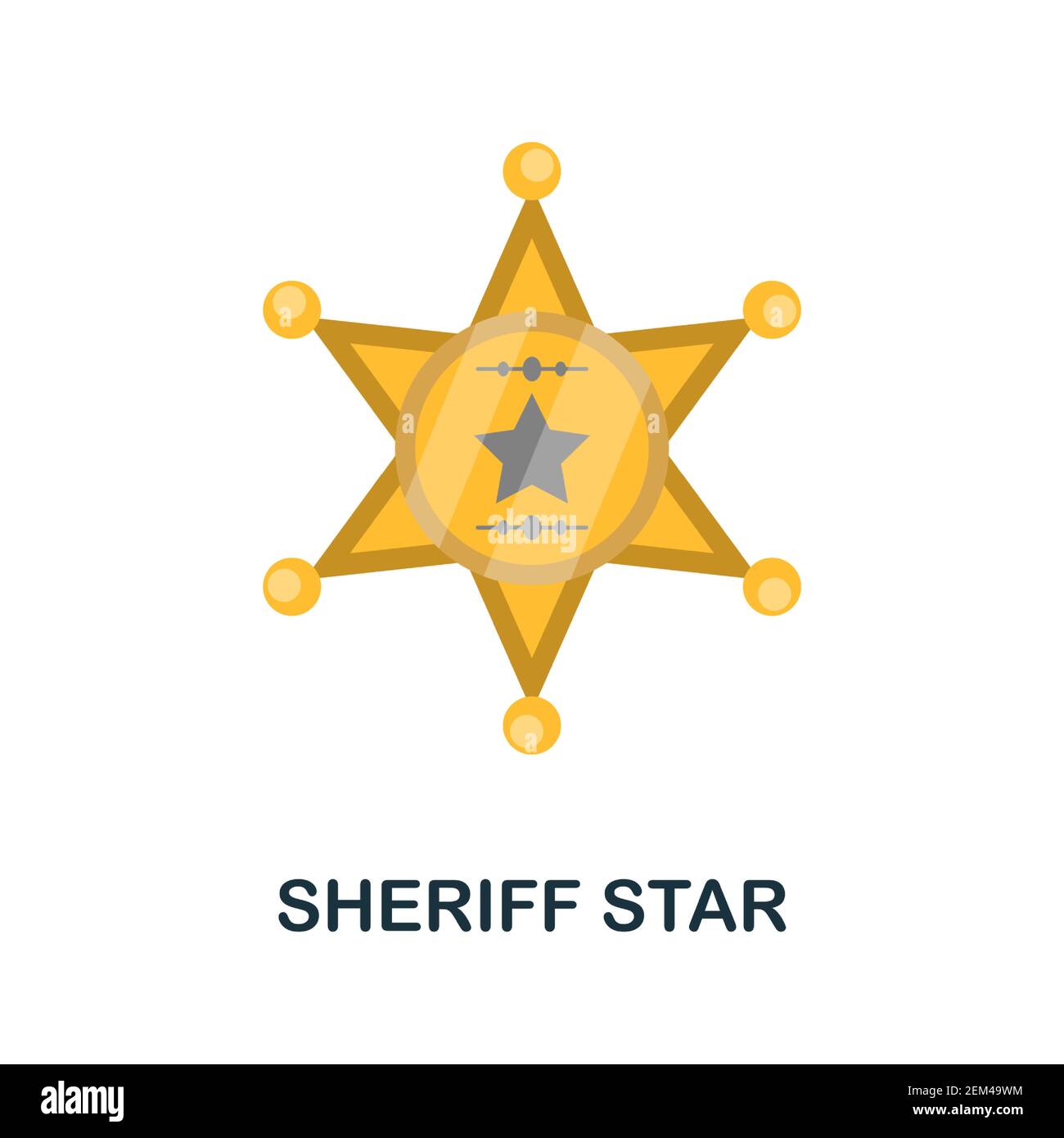 Sheriff star cut out stock images pictures