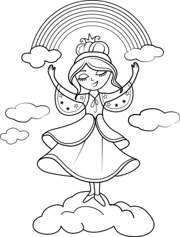 Desenho de princesa arco