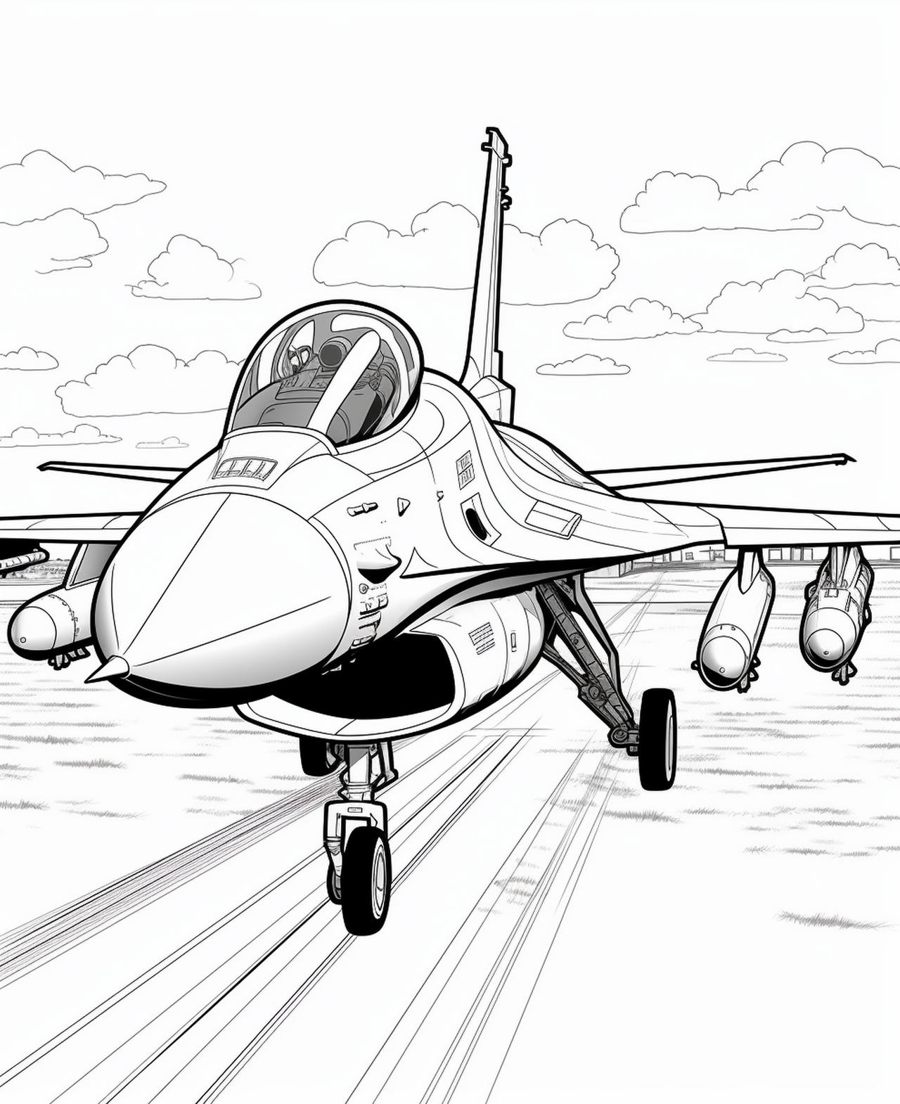 Military aircraft coloring pages in premium qlty by coloringbooksart on