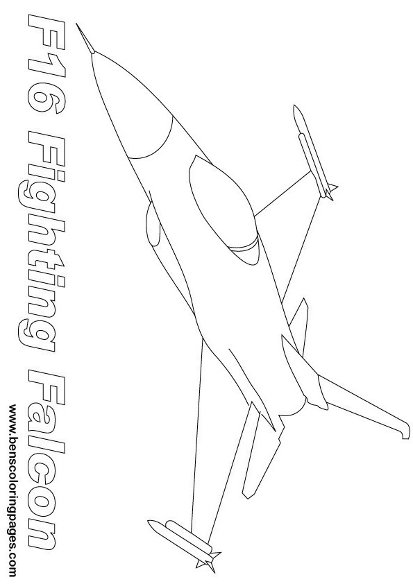 F fighting falcon coloring page