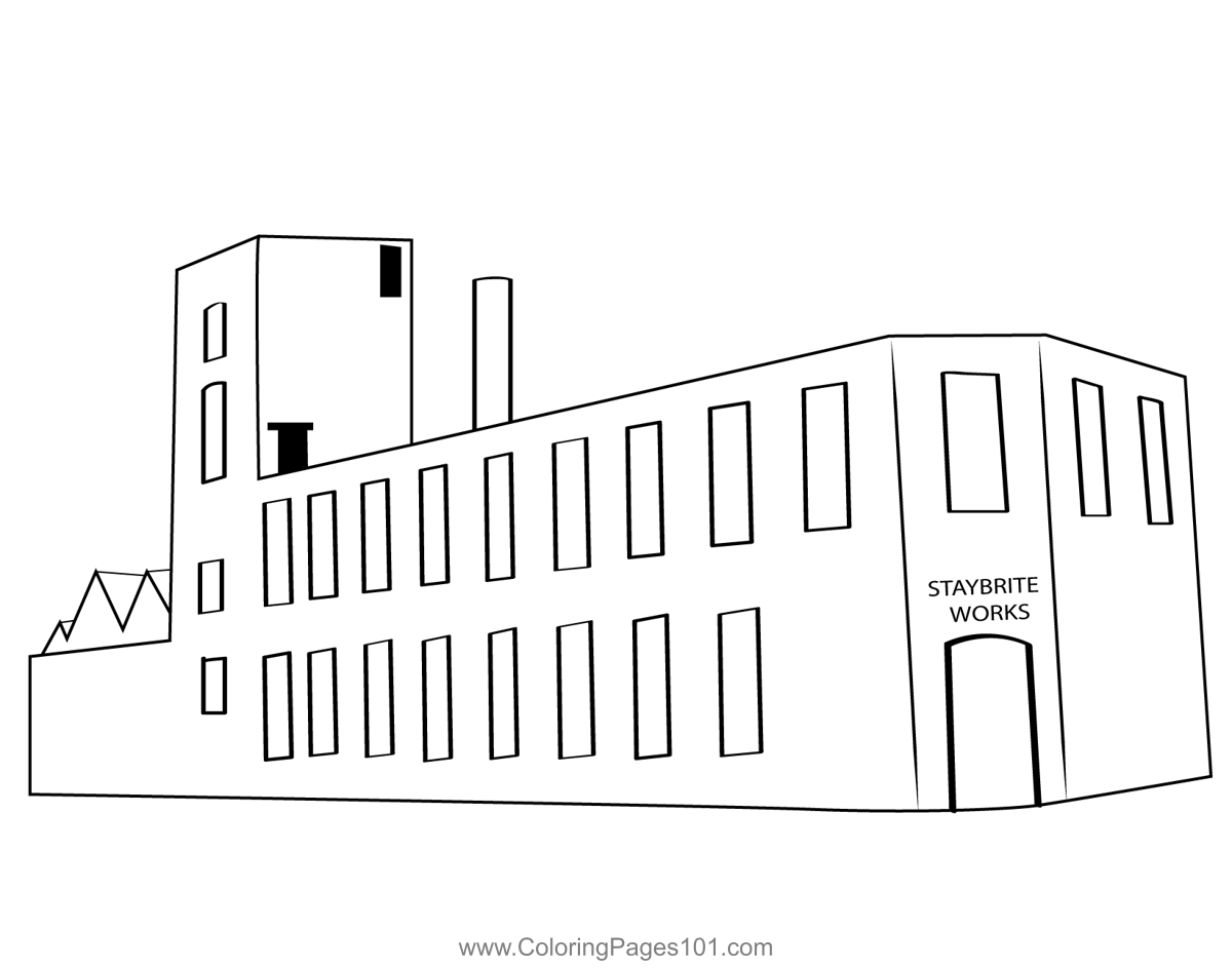 Factory coloring page easy coloring pages free printable coloring pages coloring pages