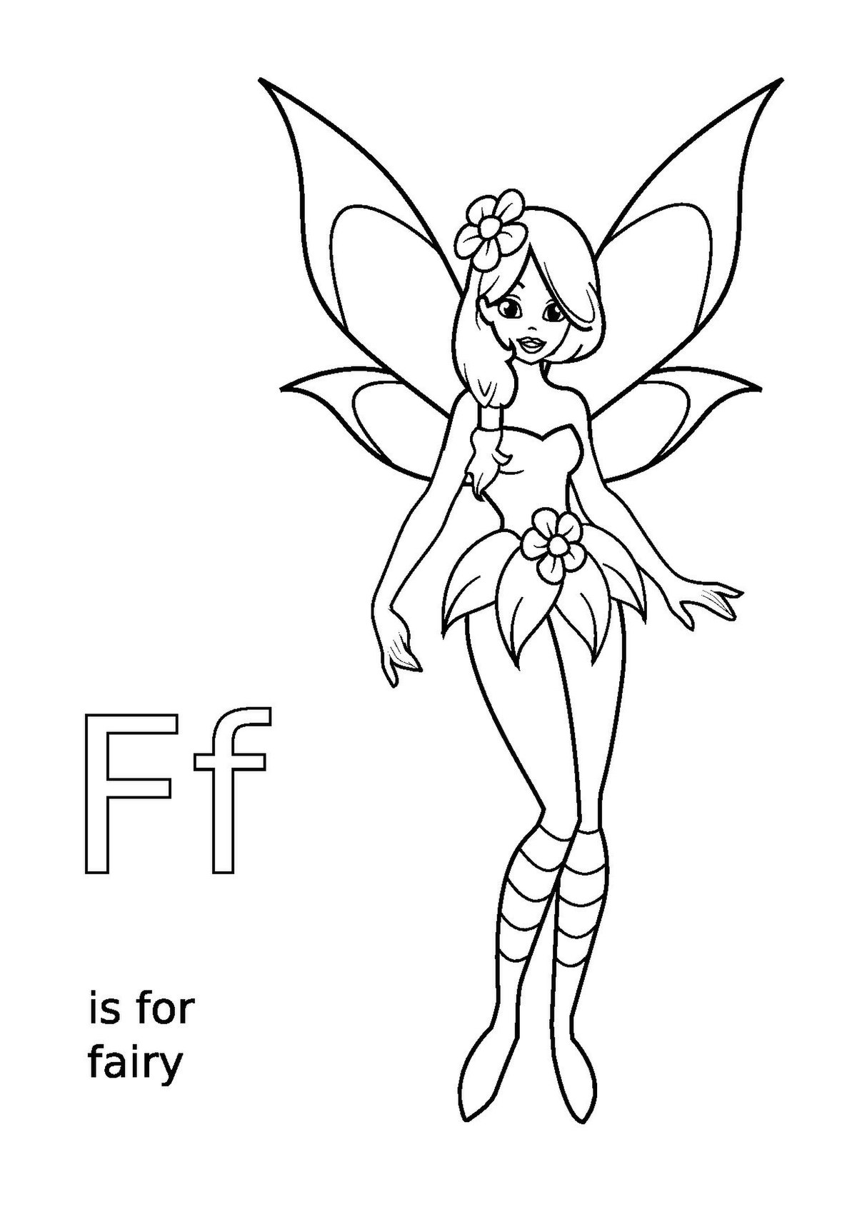 Filef is for fairy coloring pagepdf