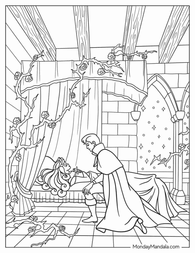 Fairy tale coloring pages free pdf printables