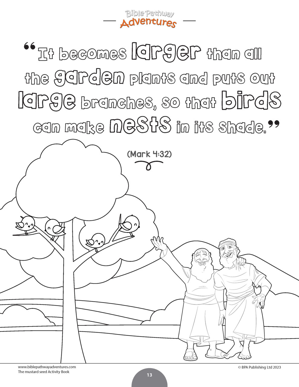 Parable of the mustard seed workbook