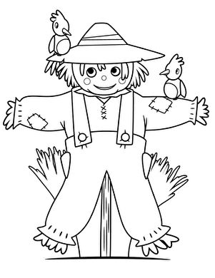 This scarecrow in this scarecrow coloring page isnt very scary but he sure will warm your heart withâ fall coloring pages fall coloring sheets coloring pages