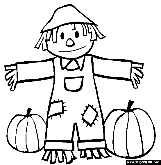 Free fall coloring pages color in this picture of a fall scarecrow and pumpkins and otherâ fall coloring sheets pumpkin coloring pages fall coloring pages