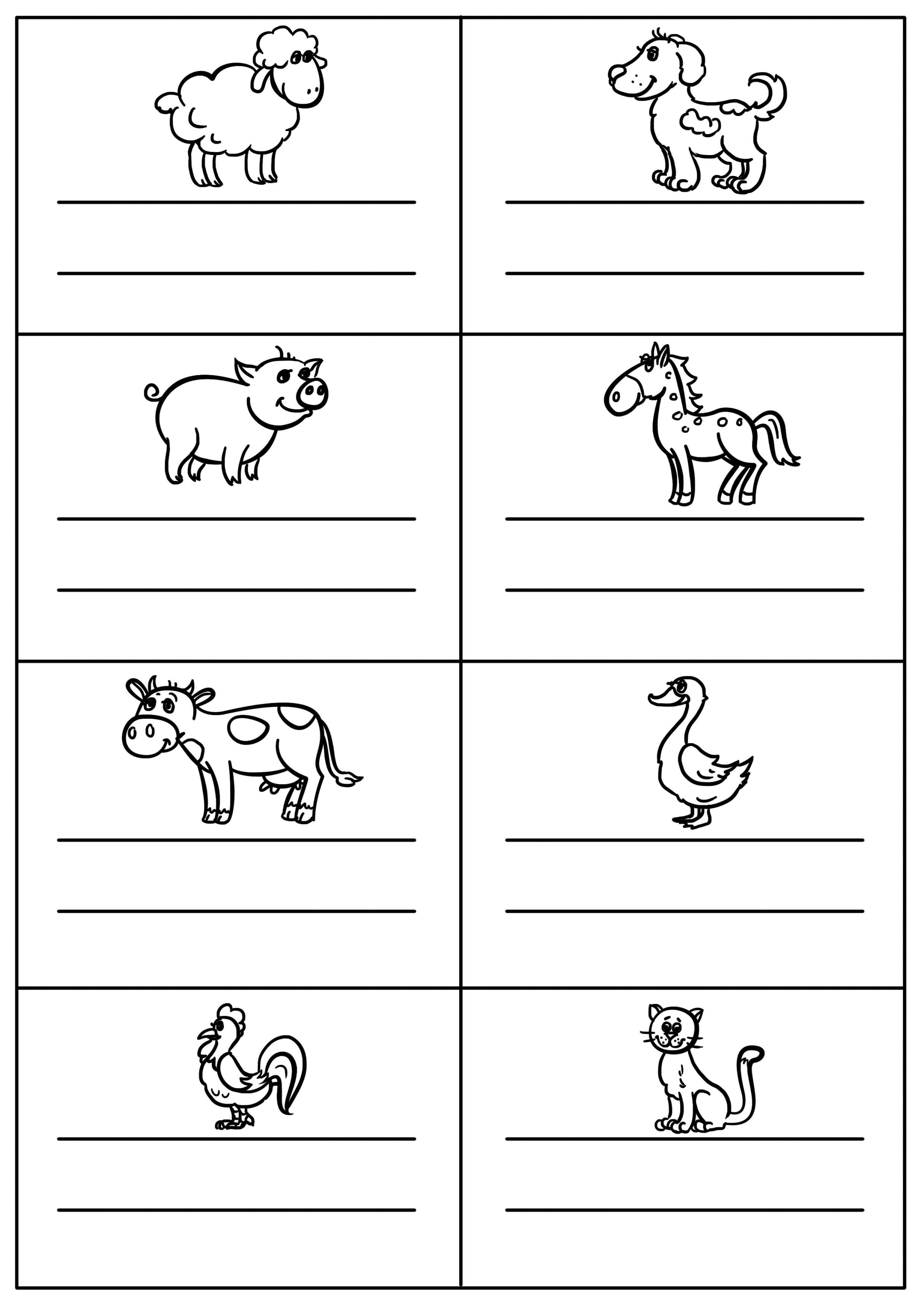 Name badges for kids with farm animals template free printable papercraft templates